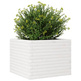 Garden Planter White 60x60x45.5 cm Solid Wood Pine 847249