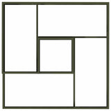 Garden Planter Olive Green 100 x 100 x 50 cm Cold-rolled Steel 873588