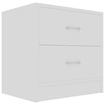 ZNTS Bedside Cabinets 2 pcs White 40x30x40 cm Engineered Wood 801036