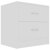 ZNTS Bedside Cabinets 2 pcs White 40x30x40 cm Engineered Wood 801036