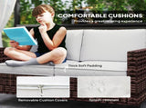 Two-Seater Rattan Outdoor Sofa - Brown T3398P328397