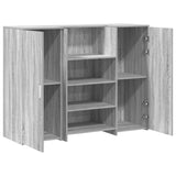 Reception Desk Grey Sonoma 135x50x103.5 cm Engineered Wood 3324192