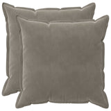 Cushion with Pillow HOUTEN 2 pcs Light Grey Velvet 936573