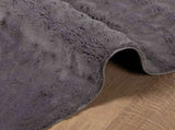 Area Rugs Square SIROLO Anthracite 240 x 240 cm Polyester 42022787