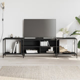 TV Cabinet Black 203x37x50 cm Engineered Wood 837607