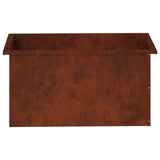 Garden Planter with LED 2 pcs Rusty 40 x 80 x 40 cm 8008167