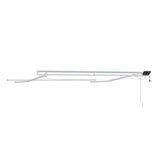 Awning Frame with LED Strip Lights White 300 x 250 cm Aluminium 313199