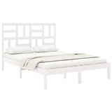 Bed Frame without Mattress White Solid Wood 120x200 cm 3105946