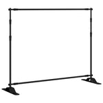 Backdrop Stands 2 pcs Black 254x243 cm Steel 3187466