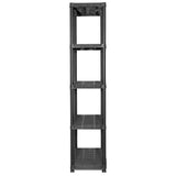 Storage Shelf 5-Tier Black 71x38x170 cm Plastic 147684