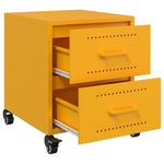 ZNTS Bedside Cabinet Mustard Yellow 36x39x43.5 cm Steel 846632