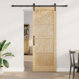 Sliding Door Other ORKDAL Natural and black 78 x 211 cm 3333668