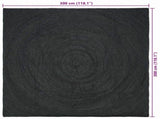 Area Rugs Dark Grey 300 x 300 cm Jute 42010570