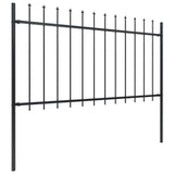 Garden Fence Steel Sturdy Rectangular Modern 277617