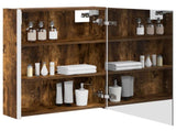 Bathroom Mirror Cabinet Smoked Oak 53.5 x 15.5 x 70 cm 889235