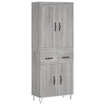 Highboard Grey Sonoma 69.5x34x180 cm Engineered Wood 3199911