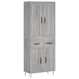 Highboard Grey Sonoma 69.5x34x180 cm Engineered Wood 3199911