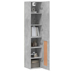 Highboard Concrete Grey 34.5x34x180 cm Engineered Wood 3199085