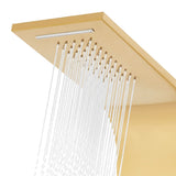 Shower Panel System Stainless Steel 201 Gold Curved 147716