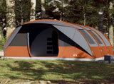 Family Tent Tunnel 7-Person Grey and Orange Waterproof 94627