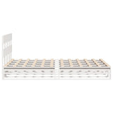 Bed Frame without Mattress White 160x200 cm Solid Wood Pine 3302301