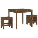 ZNTS 3 Piece Garden Bistro Set Honey Brown Solid Wood Pine 3157706