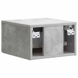 Wall-Mounted Bedside Cabinet with Drawer 2 pcs Concrete Grey 898602