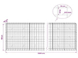 Gabion with 5 mm Wire and 10x10 cm Mesh 1200x50x150 cm 3465258