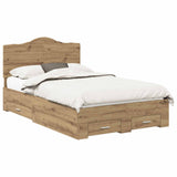 Bed Frame with Drawer Artisan Oak 120 x 200 cm Engineered Wood 3413629
