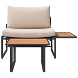Garden Sofa Set 2 pcs Taupe Steel 42004142
