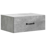 Wall-Mounted Bedside Cabinet with Drawer 2 pcs Concrete Grey 898622