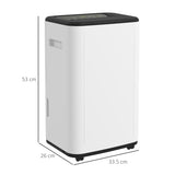 6000mL Portable Dehumidifier with 24H Timer, 3 Dehumidifying Modes, 20L/Day, for Home Laundry T3398P423069
