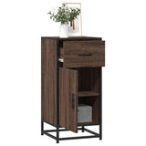 Sideboard Brown Oak 35.5x35x76 cm Engineered Wood and Metal 848963