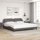 Bed Frame without Mattress "Zadar" Grey 200x200 cm Faux Leather 3208208