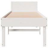 Bed Frame without Mattress White 90x190 cm Single Solid Wood Pine 855742