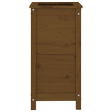 Garden Planter Honey Brown 40x40x78 cm Solid Wood Pine 825278