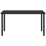 Garden Table Black 140 x 70 x 73 cm Metal 42010313
