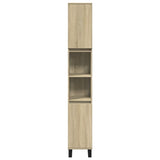 3 Piece Bathroom Furniture Set Sonoma Oak Engineered Wood 3307678