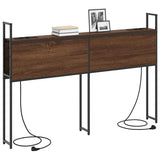 Storage Headboard with Charging Station Brown oak 150 cm 859814