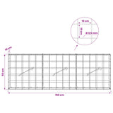 Gabion with 3.5 mm Wire and 10x10 cm Mesh 150x10x50 cm 3462981