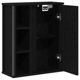 Bathroom Wall Cabinet with Mirror Black Oak 50x21x60 cm 861902