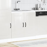 Sink Base Cabinet Kalmar High Gloss White 80x46x81.5 cm Engineered Wood 853449