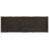Table Top Dark Brown 120x40x cm Treated Solid Wood Live Edge 364023
