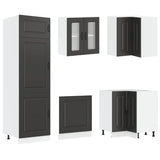 14 Piece Kitchen Cabinet Set Kalmar Black Engineered Wood 3314972