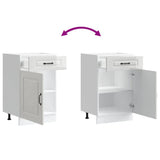 Kitchen Base Cabinet Kalmar High Gloss White Engineered Wood 853479