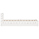 Bed Frame without Mattress White 90x200 cm Solid Wood Pine 3301535
