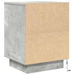 ZNTS Bedside Cabinet with LED Lights Concrete Grey 38x34x50 cm 861271