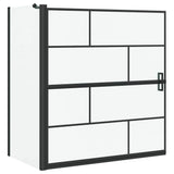 Bath Shower Screen Black and Transparent 116 x 68 x 128 cm 42018558