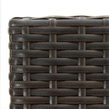 5 Piece Outdoor Bar Set with Armrest Poly Rattan Brown 3064810