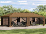 6 x 3 m Beige Polyester and Steel 190 3376019